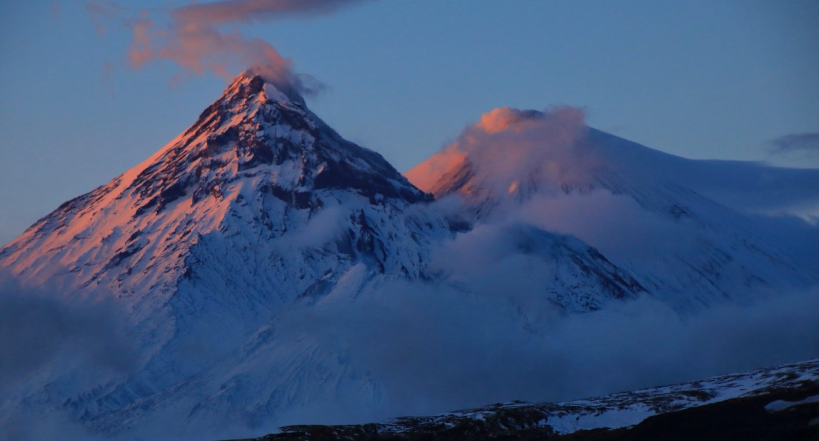 Volcanos in Kamchatka as shot on Secret Compass expedition by Cheryl Hindle