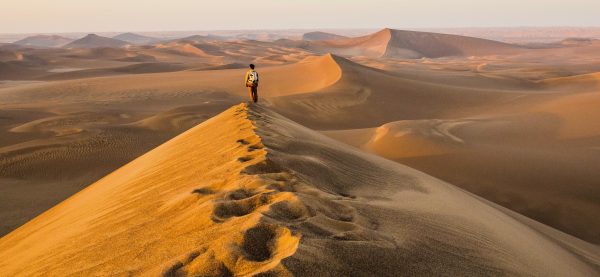 Trekking in the Lut desert Iran